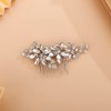 Chargances Bridal Silver Rhinestone Flower Hair Comb Wedding Crystal Hair