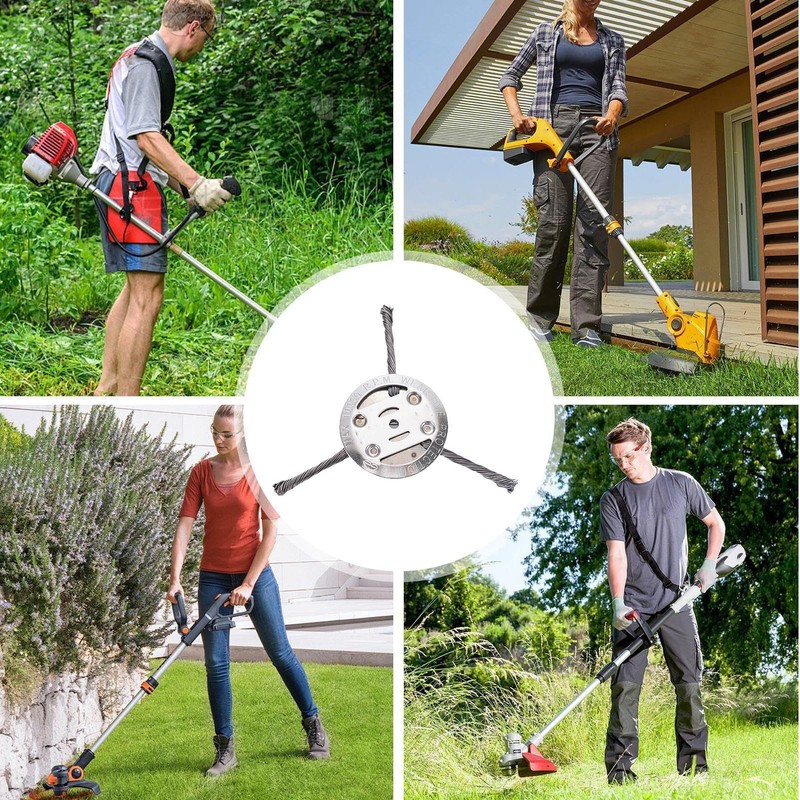 Steel Wire Grass Trimmer Head, Brush Cutter Head, Multipurpose Mowing