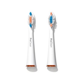 Ollie ProClean Replacement Brush Heads - Smaller Size for Hard-to-Reach Areas, Gentle Bristles, Compatible with Brio SmartClean, Pack of 2, White