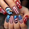 4th of July Independence Day Press on Nails Medium Square