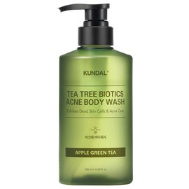 Kundal Tea Tree Biotics Acne Body Wash Apple Green Tea Fragrance, 500ml, 1 ea / 쿤달 티트리 바이오틱스 아크네 바디워시 애플그린티향, 500ml, 1개