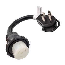 Parkworld 68864 RV Shore Power 50A Adapter Cord 14-50P to SS1-50R 50A 125V 1.5 Feet