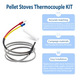 ActyGo Replacement Pellet Stoves Thermocouple set 812-0210 812-1322 Fits Quadra-Fire 800, 1000, 1100i, 1200, 1200i Pellet Stoves 35"long