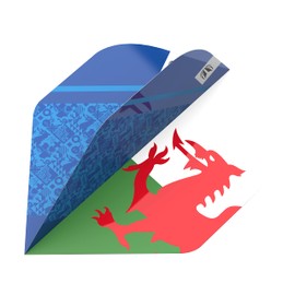 Target Darts Lewy William Pro Ultra No.2 Dart Flights, Blue, White, Red and Green, 18G