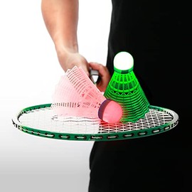 TGU Badminton Shuttlecocks 4pcs, Badminton Birdies - Lighting Glow in The Dark Night, White (EOB332562022)
