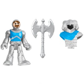 Imaginext Replacement Parts for Fisher-Price Royal Battering Ram Playset - HCG48 ~ Replacement Figure in Silver and Blue, Helmet and Weapon