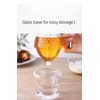Honey dispenser, 8-ounce glass honey dispenser with base and drip-proof
