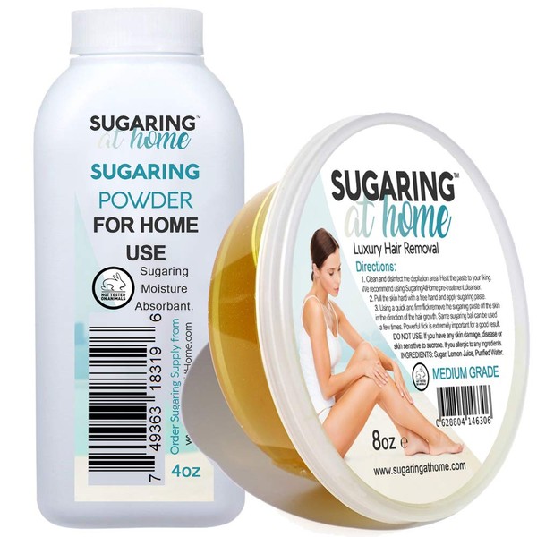Sugaring Paste for bikini, Braizlian, Arms, legs Set with Sugaring Drying Powder