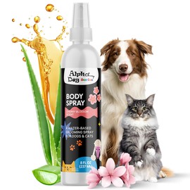 Alpha Dog Series Grooming Body Spray for Dogs & Cats – Long-Lasting Fragrance Deodorizing Mist with Aloe, Odor Eliminator, Alcohol-Free & Non-Toxic Pet Cologne - 8 fl. oz. (Cherry Blossom)