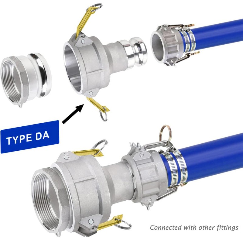 Camlock Fitting Type DA, 3" Female Camlock x 2" Male