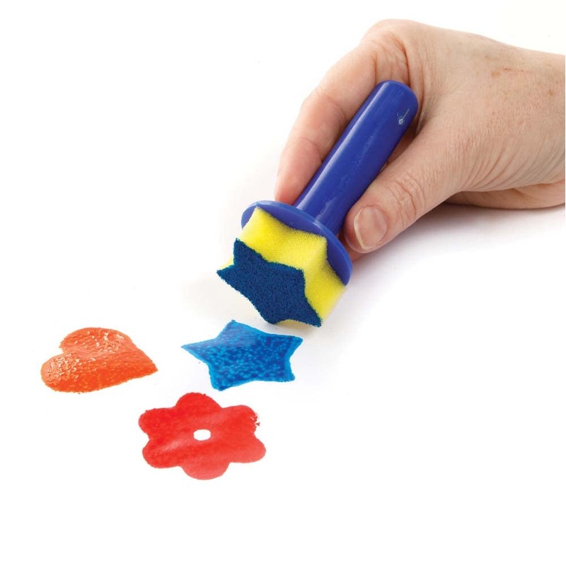 Baker Ross FE293 Sponge Paint Dabbers - Pack of 8,