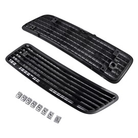 Enocos 2218800305 Front Hood Air Vent Grille Cover Compatible with 2007-2013 S550 W221 Replace# 2218800205 Hood Upper Grill Vent Trim - Left Driver and Right Passenger Side