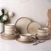 AmorArc Stoneware Dinnerware Sets,Round Reactive Glaze Plates and Bowls Set,Highly