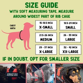 Service Dog Vest + ID Tag 50 ADA Information Cards - Harness w Patch in Sizes X Small to XX Large, Metal has Durable Clip, Animal Cards. ESA Accessory Set