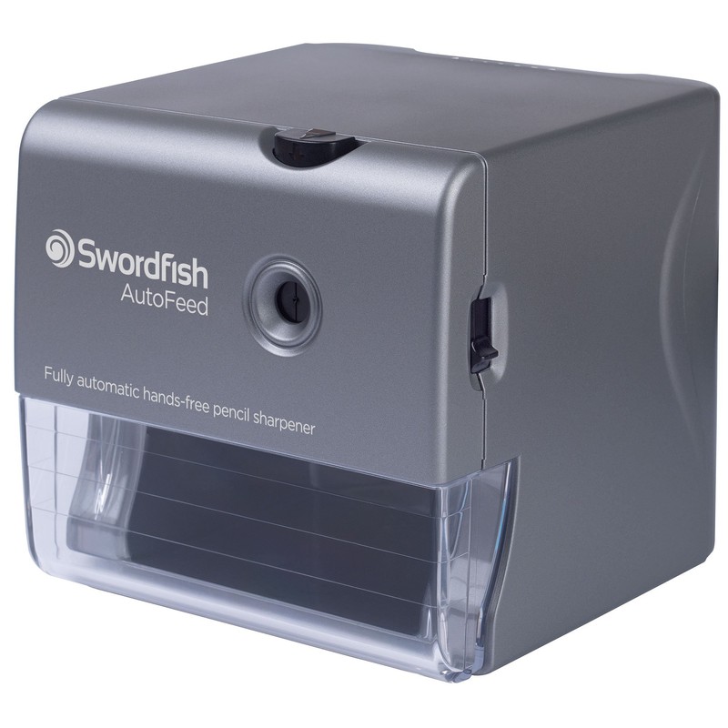 Swordfish ‘AutoFeed’ Electric Pencil Sharpener with Replaceable Helical Blade and