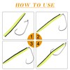 Twistlock Fishing Hooks 50pcs Worm Hooks with Centering Pin Spring