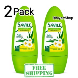 SAVILE 2X Savile Desodorante Roll On Sabila Manzanilla Antiperspirant Aloe