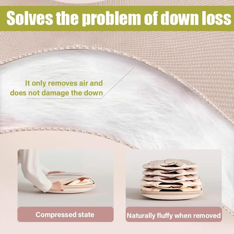 Space Saving Hanging Garment Bag with Self Compression Zipper with