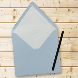 FarbenFroh by GUSTAV NEUSER 50x Envelopes Square 16 x 16 cm Light Blue (Blue) Envelopes with white silk lining Envelopes without window & with wet glue for invitation cards for weddings and birthdays