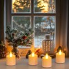 Yme Rechargeable Tea Lights Candles with Charger Storage Base, 6