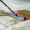 Quickie 24-Inch Knockdown 2-in-1 Multi-Surface Push Broom with Squeegee, Black/Red