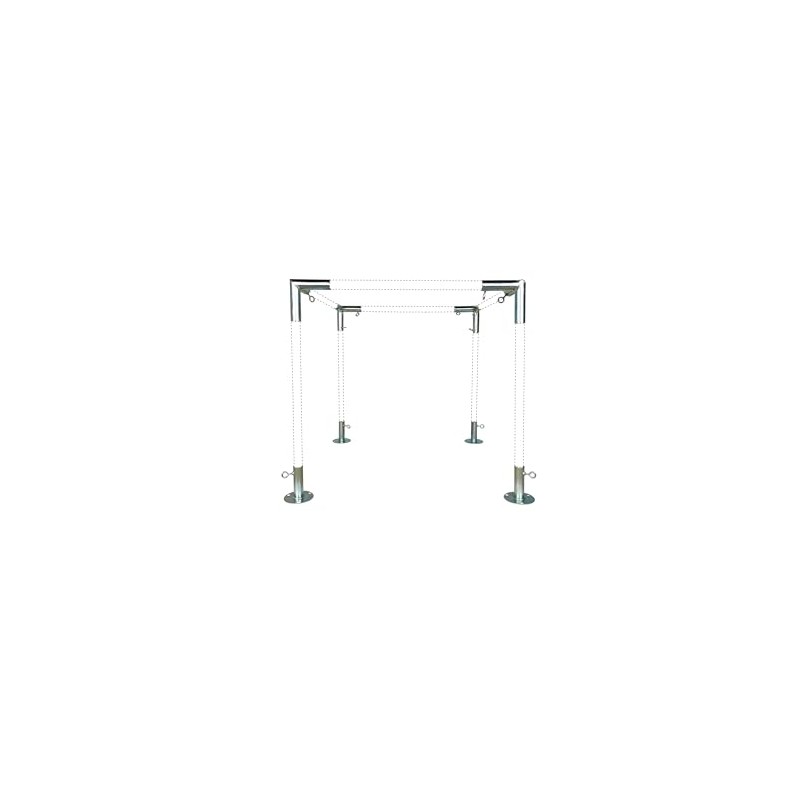 4-Leg Square Flat Top Booth Canopy and Event Tent EMT