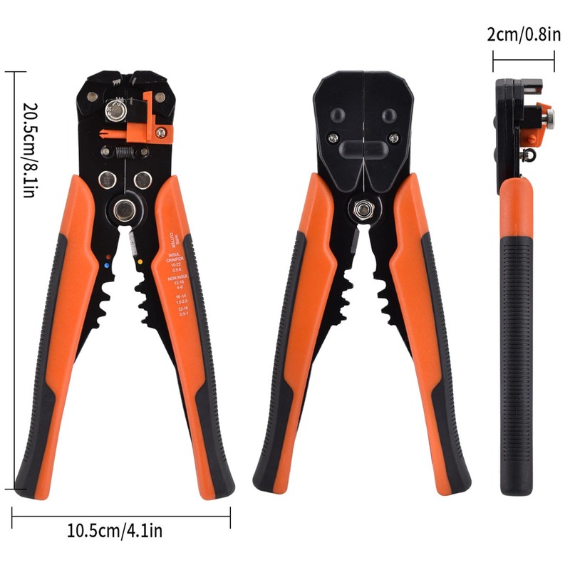 HuLuHouse Pinza Pelacables AutomáTica, 8 Pulgadas 1547 USO Rudo Herramienta
