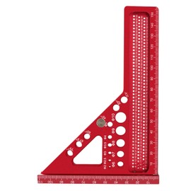 Metric 3D Multi Angle Measuring Ruler Woodworking Square Carpenter Hole Scribing with Pin Aluminum Alloy