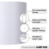 White Hardback Large Drum Lamp Shade 16" Top x 16"