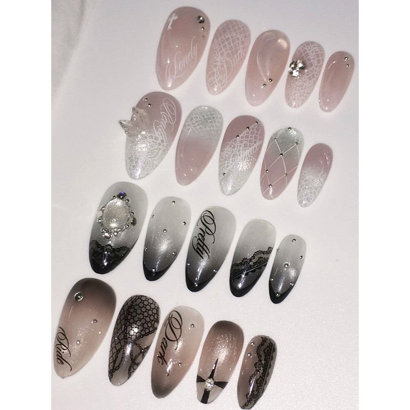 [Lettering Nail High Quality] Owner Chantelle Veil Nail Tips -