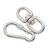Hamineler 2Pcs M8 304-Stainless Steel Swivel Ring Double Ended Swivel