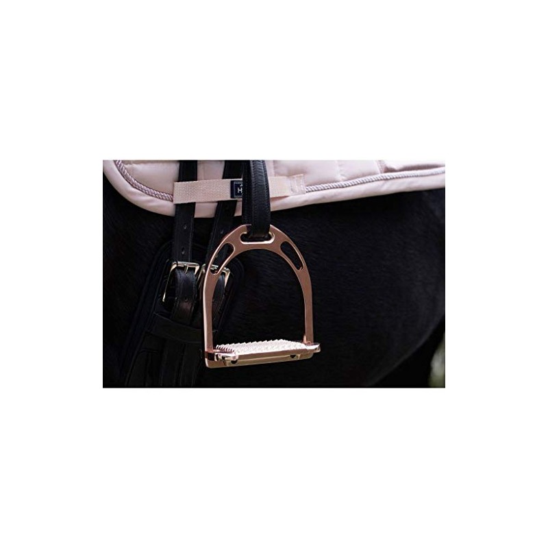 HKM Sports Equipment Space Stirrups, per pair, rose gold, 12
