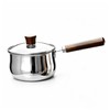 GREATLINK Small Sauce Pan with Lid and Wooden Handle for