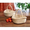 FRANK FLECHTWAREN Small Natural White Ironing Basket