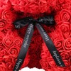 Rose Flower Bear Artificial Rose Flower Hugging Bear for Valentines