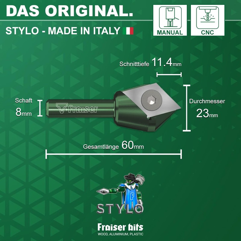 Fraiser STYLO Multifunctional Cutter for Scoring with Interchangeable Milling Insert