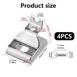 4 Pcs Replacement Belt Clips for Drill Drivers - Stainless Steel Belt Hooks Clips Compatible with Dewalt 20V Drills Tools Cordless Power Tools Waist Buckles(Silver)