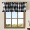 WOSIBO 2 Pack Buffalo Check Plaid Window Valances White and