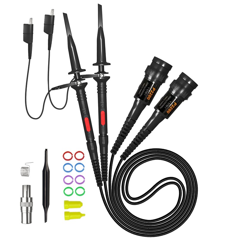 Cleqee Oscilloscope Probe 200MHz Fully Insulated BNC End Probe Accessory
