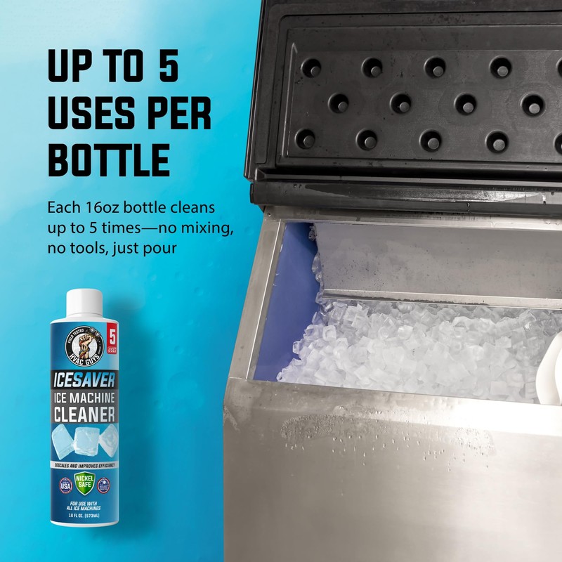 HVAC Guys Ice Machine Cleaner and Descaler 16oz (5 Uses)