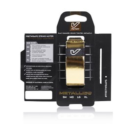 Gruv Gear FretWraps Guitar String Dampener for Bass, Electric, Acoustic & Extended Range Guitars in Studio, Live & Practice - Resonance for Tapping & Recording - Metallics - Gold - Pack of 1