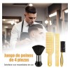 4 Piezas Peine De Acero Inoxidable Para Barbería