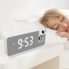 LED Projection Alarm Clock for Bedroom, Digital Clock with 180°