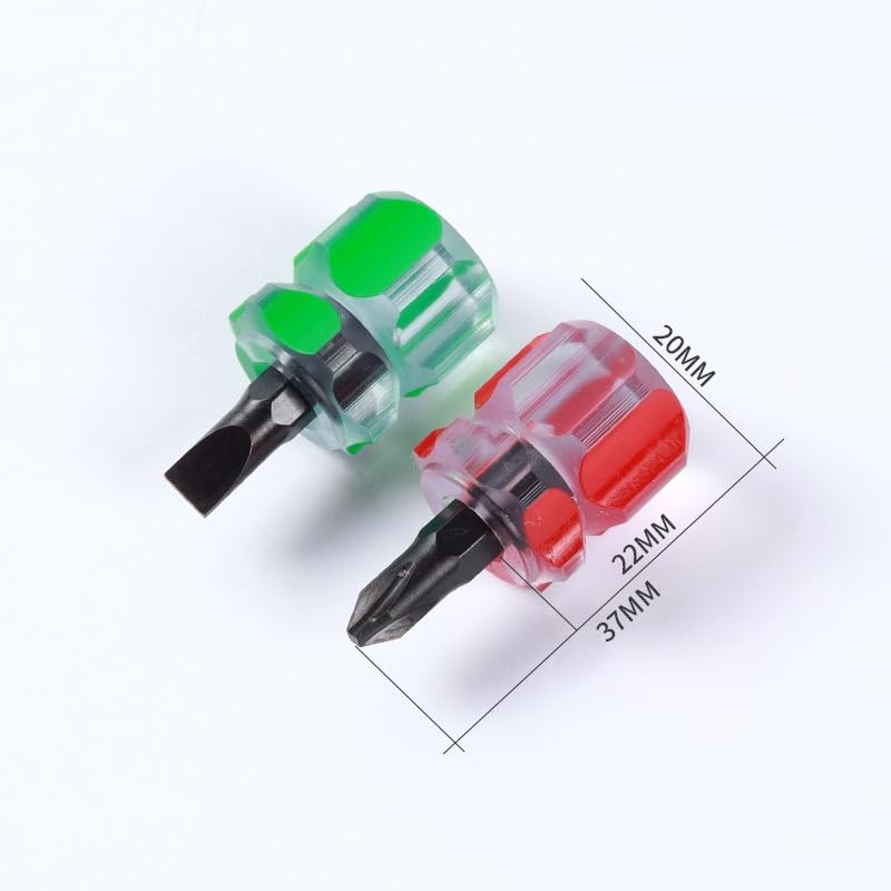 4 Pcs Mini Stubby Screwdriver Set - Ultra Short Pocket