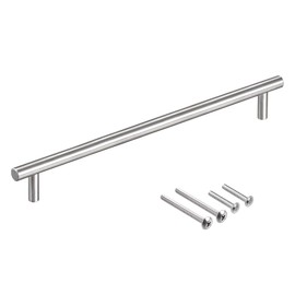 sourcing map T Bar Pull Handle, 14"(350mm) Length 10mm Dia Stainless Steel Cabinet Pulls 8.8"(224mm) Hole Center Distance