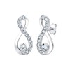 Elli Women's Infinity Earrings Endless Elegant with Crystals in 925