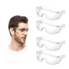 ZPSCXQ 4 Pack Safety Goggles, Protective Glasses for Adults, Clear