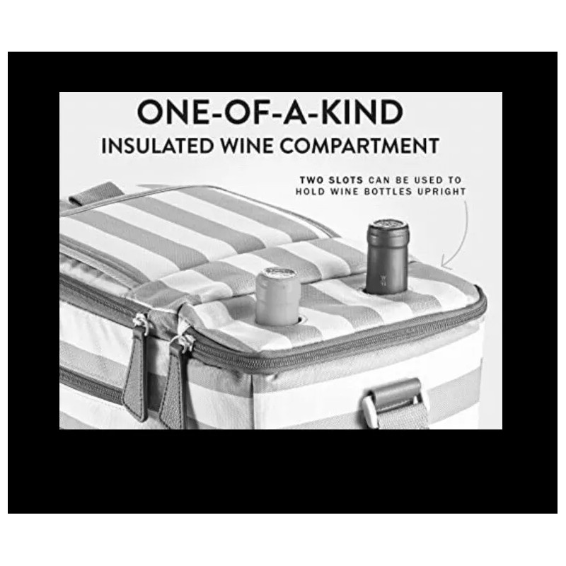 The Foundry/fit + Fresh Foundry Insulated Picnic Wine Cooler Caddy