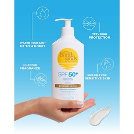 Bondi Sands SPF 50+ Fragrance Free - Sunscreen Lotion Value Pump Pack 500mL| UVA & UVB Protection | Suitable for Sensitive Skin | Vegan + Cruelty Free | 500ml/16.9 Fl Oz