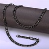 U7 Men's Chain Set 5mm Wide Ion plating Black Metal